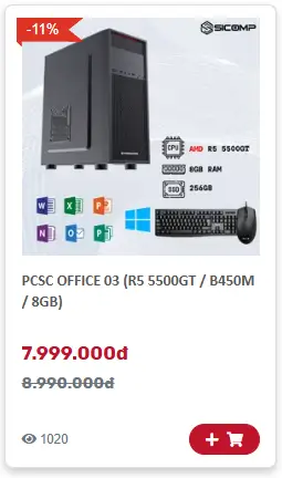 Bộ PC Gaming Sicomp 5500GT